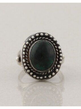 Sterling Silver Chrysocolla Ring Size 7 1/2